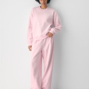 Pink Sweatshirt and Shorts Set Aritzia